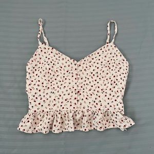 Floral Button Up Tank Top
